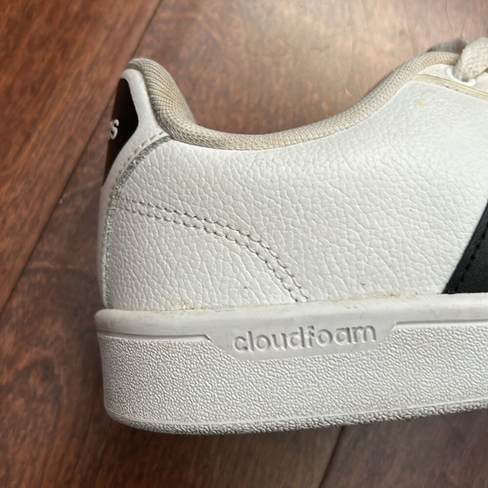 Adidas Women’s Neo Cloudfoam White and Black Classic Sneakers, Size and 8.5 - Picture 10 of 16